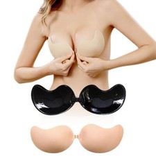 Sticky Strapless Push Up Adhesive Bra 2PCS Reusable Backless Bra Lift B Cup