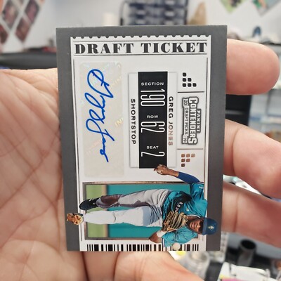 2019 Contenders Draft Picks Greg Jones Auto Rc # 47
