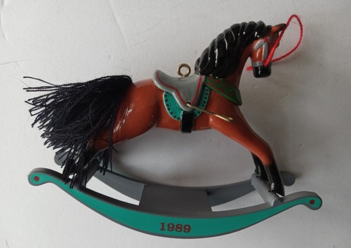 HALLMARK COLLECTOR'S SERIES ROCKING HORSE CHRISTMAS ORNAMENT 1989 in Box - Picture 6 of 8