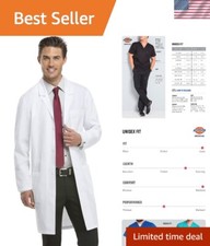 Comfortable 40-Inch Unisex Lab Coat - Functional Pockets  Reinforced Design