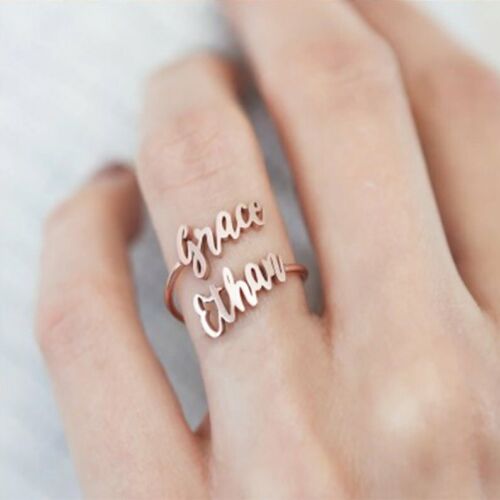 Silver Two Name Ring Personalized Custom Name Ring Mothers Day - 第 1/4 張圖片