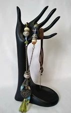 Women's Beautiful Boho Style Fancy Assorted Beaded & Heart Charm Necklace