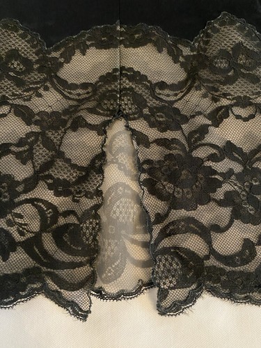 Vintage Saramae Black Half Slip Silky Nylon Lace Lingerie1950s Union Tag Size S - Picture 9 of 12