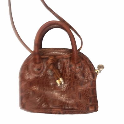 Vintage Aleda Firenze Italy  Textured Leather Mini Handbag Shoulder Bag Purse