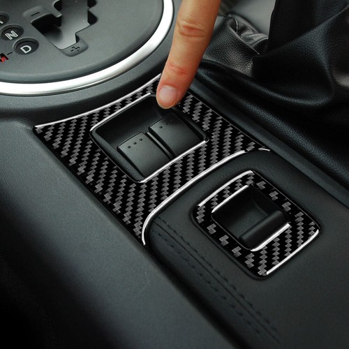 Para Mazda MX-5 2009-2015 Consola Central Apoyabrazos Caja Adhesiva Fibra de Carbono NEGRO - Imagen 4 de 7
