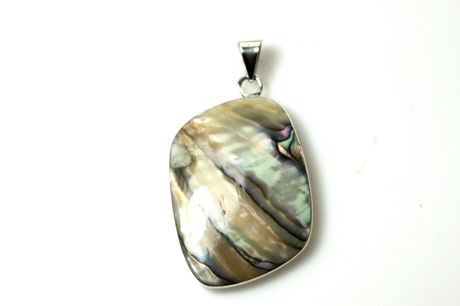 925 Sterling Silver Rectangular Shaped Natural Sh… - image 1