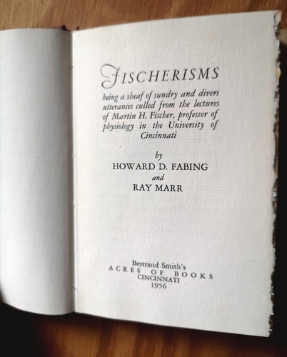 FISCHERISMS - Howard Fabing - Ray Marr, HANDSIGNIERT von Martin Fisher - 1956 - Bild 3 von 7