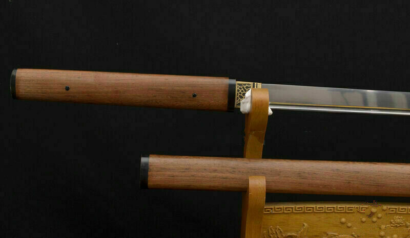 Damascus Folded steel Ninja Sword Japanese Samurai Shirasaya Katana Full Tang