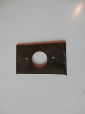 Vintage Brass Round Outlet Cover Plate Harvey Hubbell Inc. early 1900's