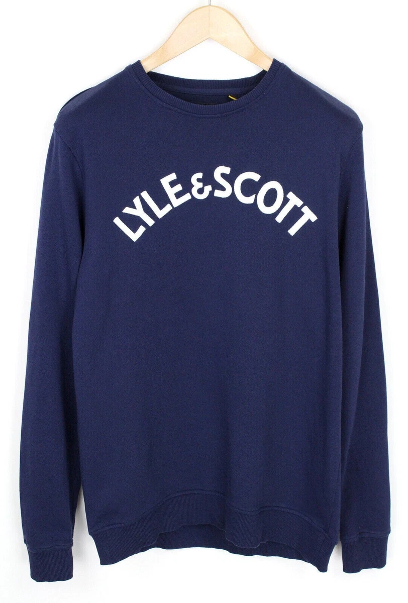 Haut Garçon Vintage Lyle & Scott - Bleu Marine - Taille Medium 14-16 Ans - Occasion Très Bon État