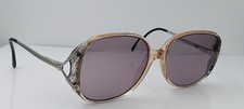 Vintage Luxottica Fran Brown Gray Translucent Oval Sunglasses Italy FRAMES ONLY