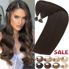 AAAA 200PCS THICK 100 Remy Human Hair Extensions Micro Loop Nano Ring Beads US