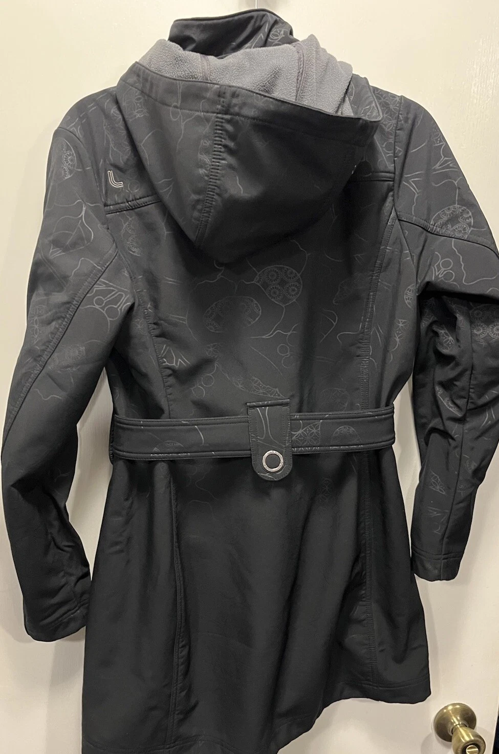 lole mid-season belted hooded full zip jacket