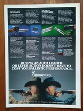 Pubblicità stampa d'epoca foto promozionale Browning Bar e fucile BLR 1980 