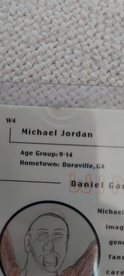 1999-00 Upper Deck MVP Draw Your Own Card Winner Michael Jordan #W4 Bulls HOF - Image 3 of 4