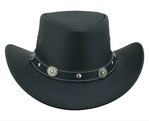 Sombrero de vaquero de cuero genuino Knight Western para hombre y mujer - Imagen 15 de 31