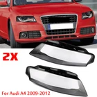 2xHeadlamp Cover Headlight Lens Cover Pair Front Left Right For Audi A4 09-12 B8