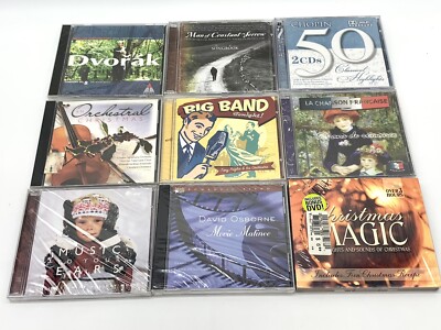 Lot Of 9 Classical Music CDs Sealed Big Band Christmas Chopin Dvorak La Chanson