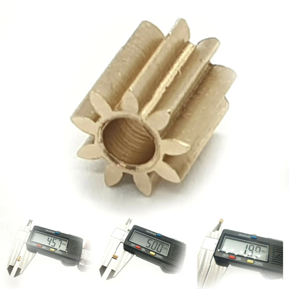 GEARS 7/24 Motor Zahnrad passend für Lego Duplo Intelli Lok Modul 0,4 9 Zähne Messing