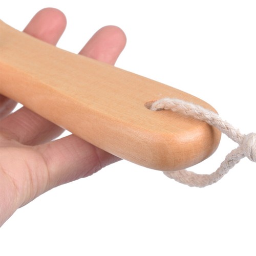 1pc Wood Handle Bath Bristle Brush Exfoliating Back Scrubber - Bild 4 von 12