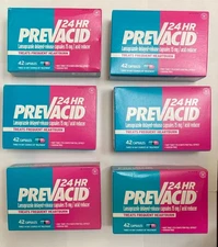 6 pack of Prevacid 24 Hour Acid Reducer, 15 mg, 42 Capsules, Exp. 12/2025