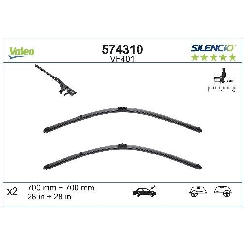 Wischblatt Vorne FüR VW Touran 1T 1.4 1.6 1.9 2.0 03 Bis 10 Valeo Cbda BXE-image