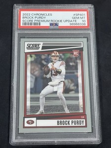 Brock PURDY 2022 Panini Chronicles SCORE PREMIUM Rookie Update NEW PSA 10 Gem RC