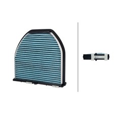 Innenraumfilter antibakteriell 263 x 282 mm HELLA für u.a. MB E-KLASSE