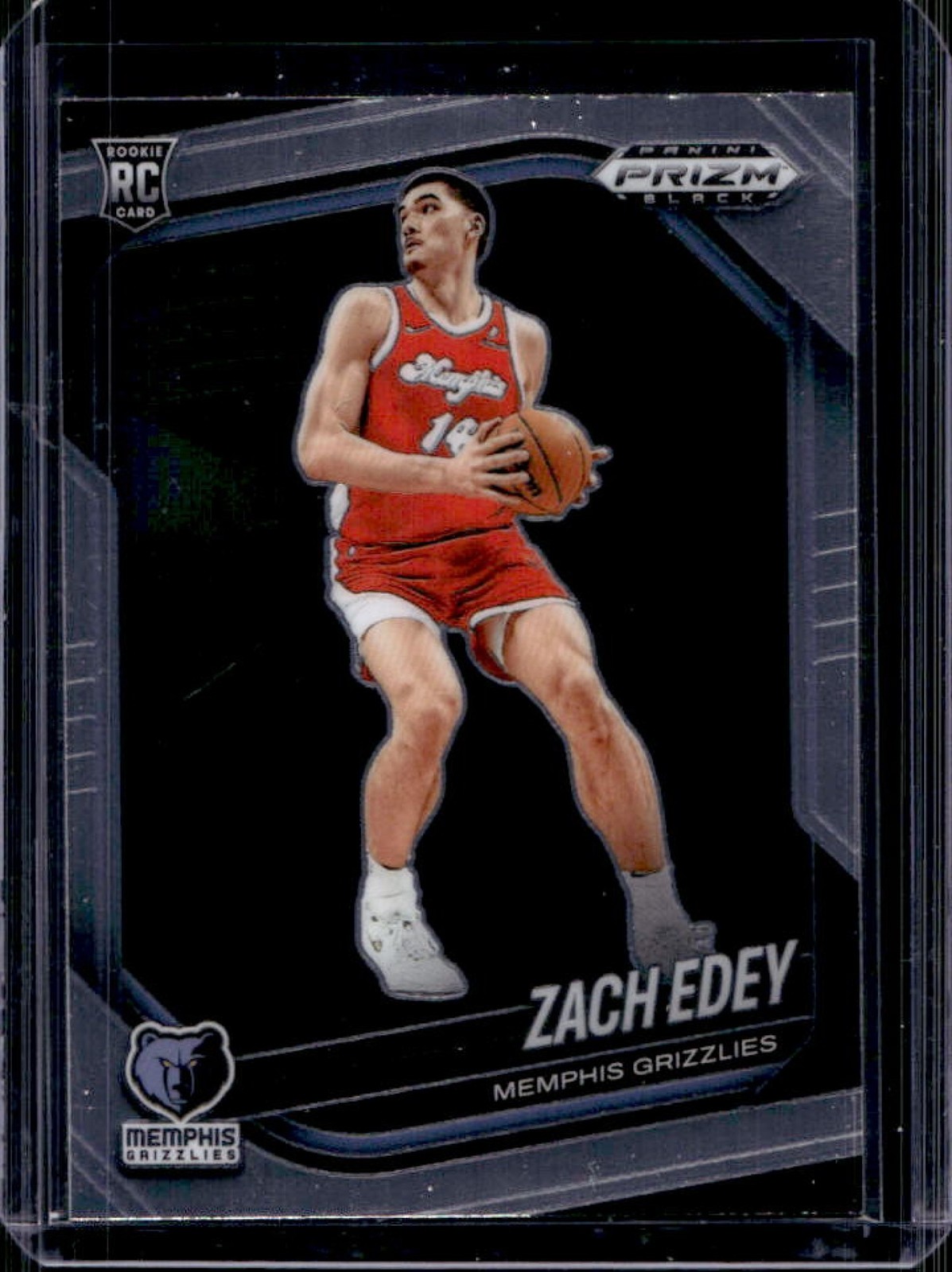 2024-25 Prizm Black Zach Edey RC Rookie #64 Grizzlies