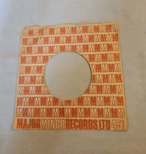 UK 45 RPM 7" RECORD SLEEVES CO. SINGLE SLEEVE SEE PHOTO Major Minor SLV402