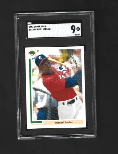1991 Upper Deck #SP1 Michael Jordan Chicago White Sox Baseball Card SGC 9 MINT