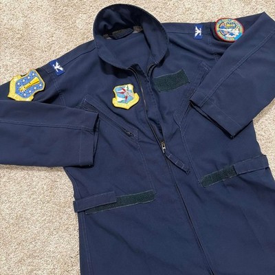 Rare 90s U.S. Air Force SAC Missile Crew Coverall With Patches | Navy Blue | 42R