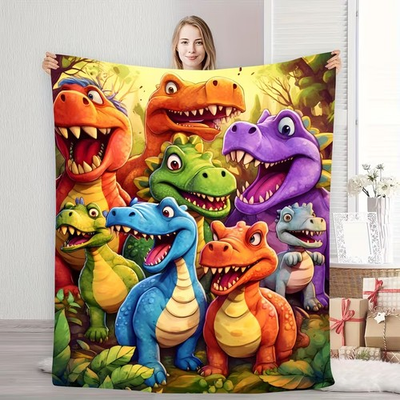 #ad Cute Little Dinosaur Printed Flannel Blanket $19.98