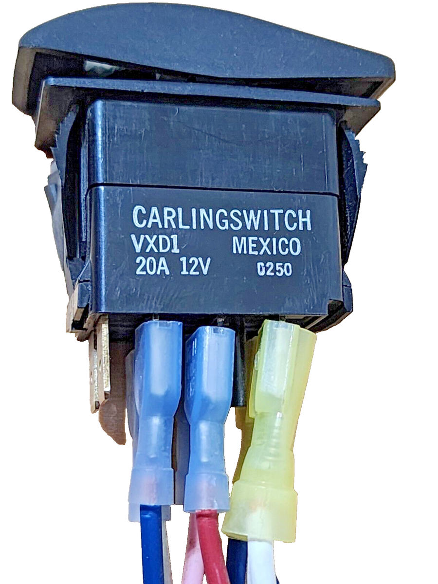 STANDARD　vxd1 OEM Rocker Carling LH Shade LED witch 8-Terminal 20 Amp, 12V