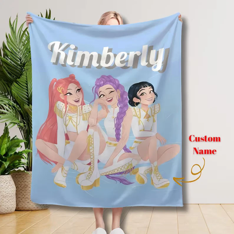 Personalized Kpop Demon Hunters X Huntrix Custom Fleece Blanket