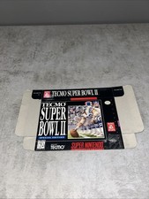 Tecmo Super Bowl II 2 Special Edition Super Nintendo SNES Box Only