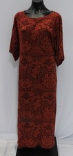 Peruvian Connection Women's Burano Lace Print Maxi Dress LB3 Madder Small