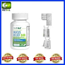 Effective Cough Relief Mucus Relief DM Tablets - 120 Count, No Benzene Added
