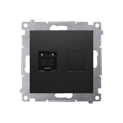 54 MODULE MATTE BLACK COMPUTER SOCKET 1X PREMIUM 54 D61.01/49
