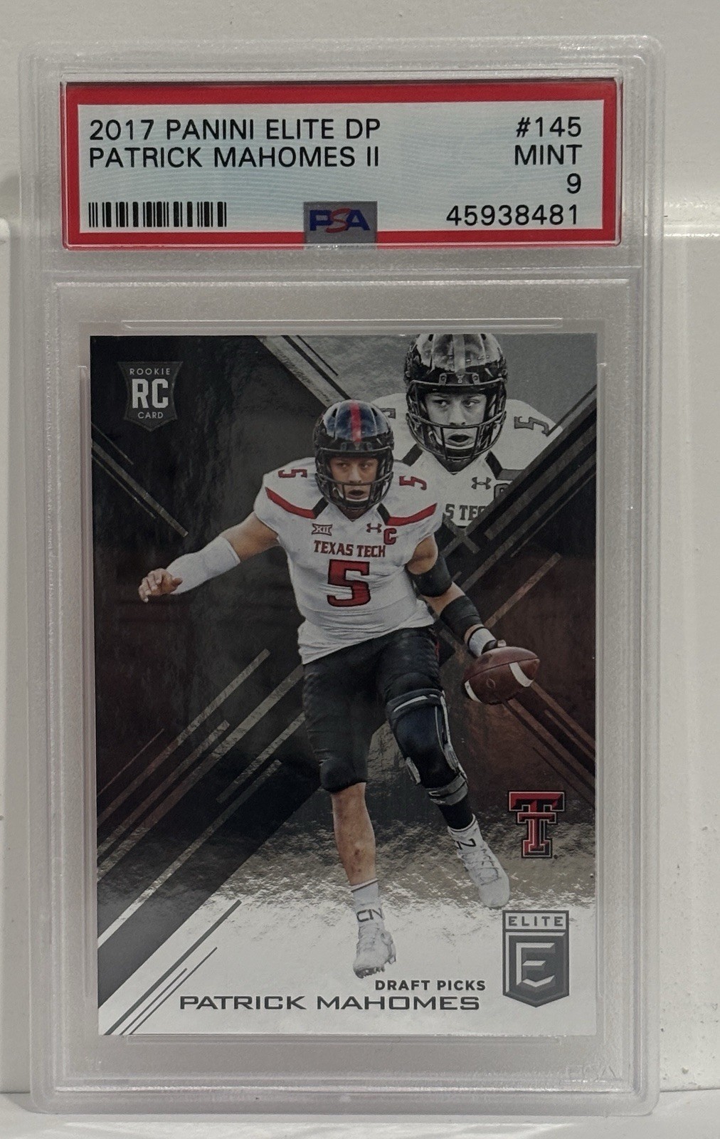 2017 Panini Elite DP - PATRICK MAHOMES ROOKIE CARD RC PSA 9 MINT A-106 view 1