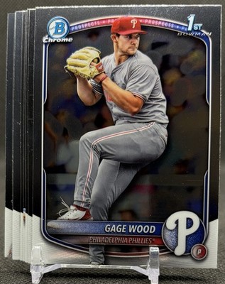 2025 Bowman Draft PHILADELPHIA PHILLIES Base Team CHROME Set (8) Five 1st Cards!