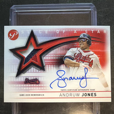 2022 Pristine Slice of the Star Relics Auto Red Refractor /5 Andruw Jones