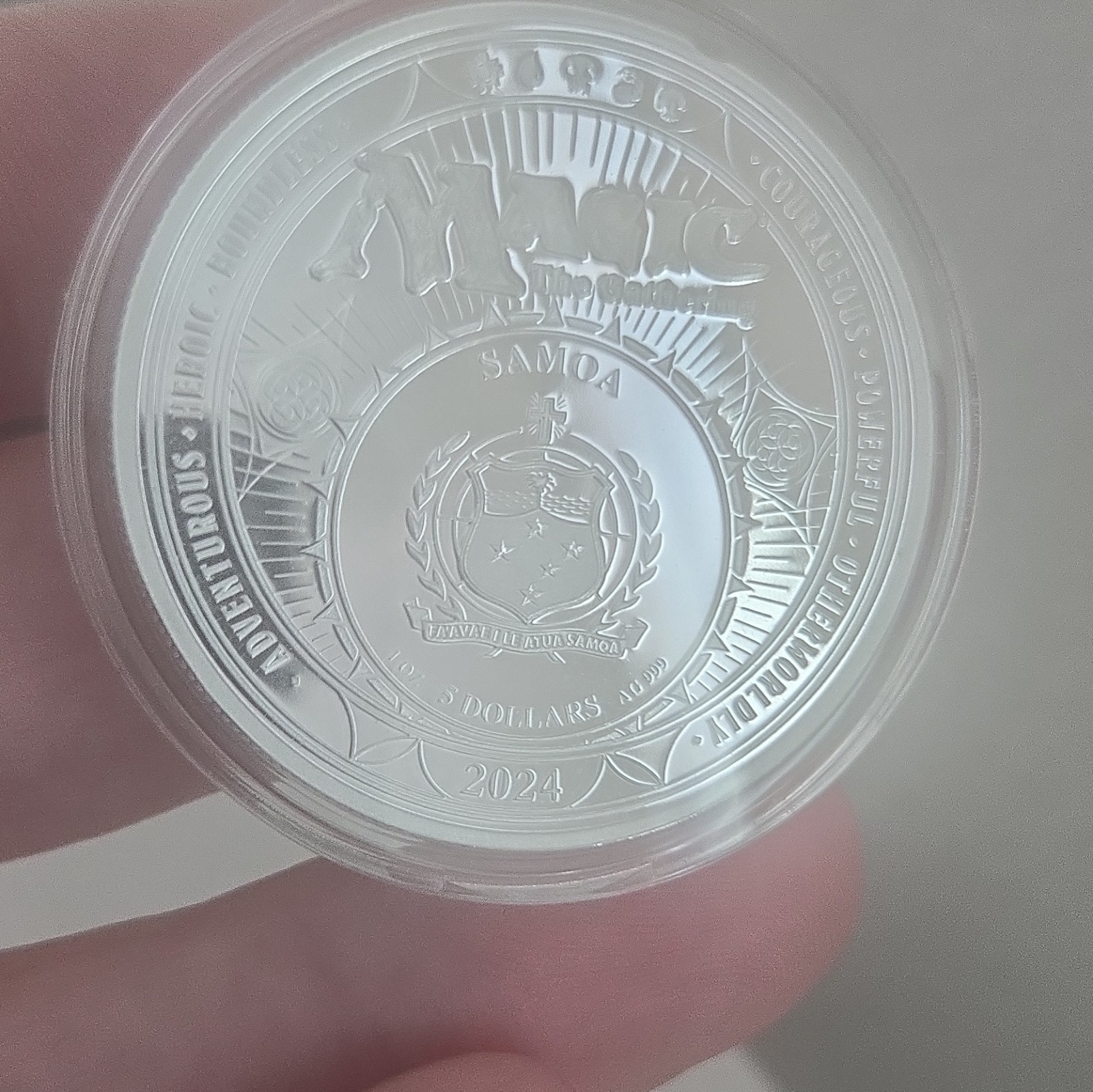 Magic: The Gathering Black Lotus Beta Edition Samoa $5 2024 Proof Silver Coin view 4