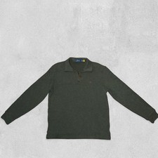 Polo Ralph Lauren Moss Green 1/4 Zip Men's Medium Preppy Pullover Sweater