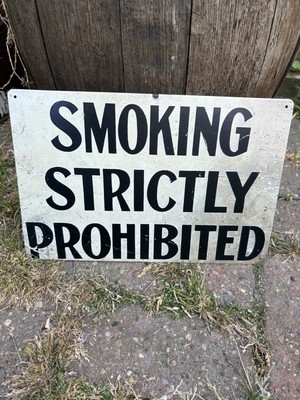 Rauchen streng verboten Vintage Look Stahlschild 12 x 8 cm