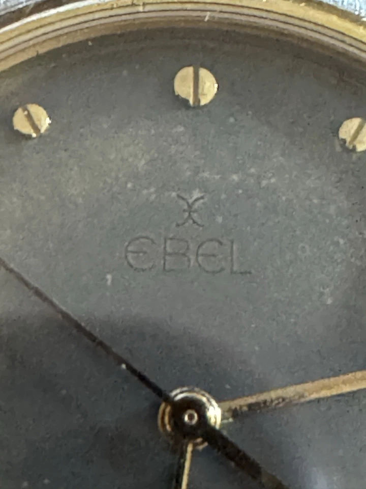 男士 Ebel 瑞士手表 SS/18k 表圈 35 毫米表壳经典波浪模型 Patina 表盘 — 第 3/4 张图片