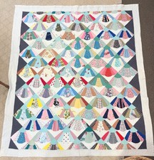 Vintage 1950's fan quilt