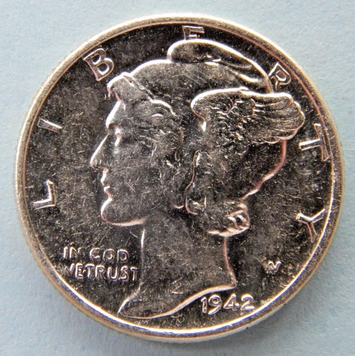 1942-P Mercury Dime Full Bands - Lustrous - Uncirculated