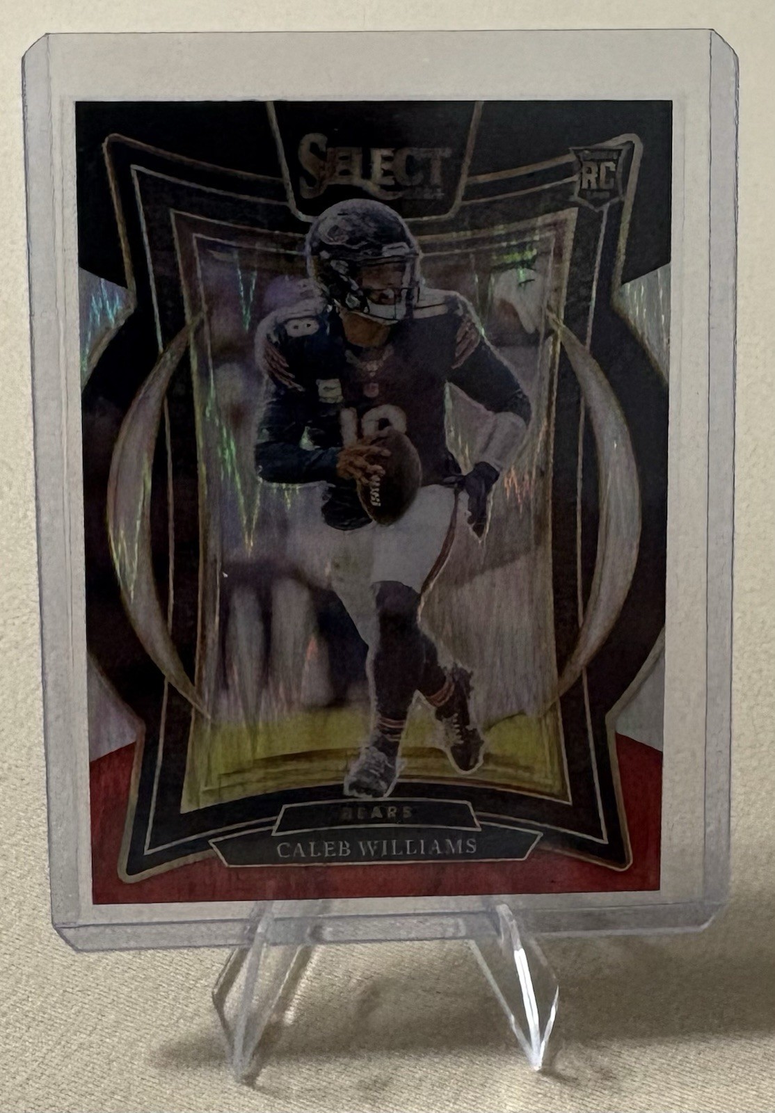 2024 Panini Select - Concourse Caleb Williams #25 Black & Red Shock Prizm (RC)