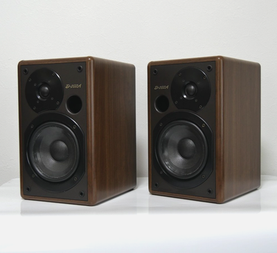 ONKYO D-202A Bookshelf Speakers Pair set Brown used Tested -Good